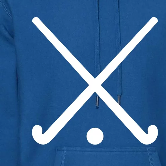 Crossed Field Hockey Sticks Gift Premium Hoodie