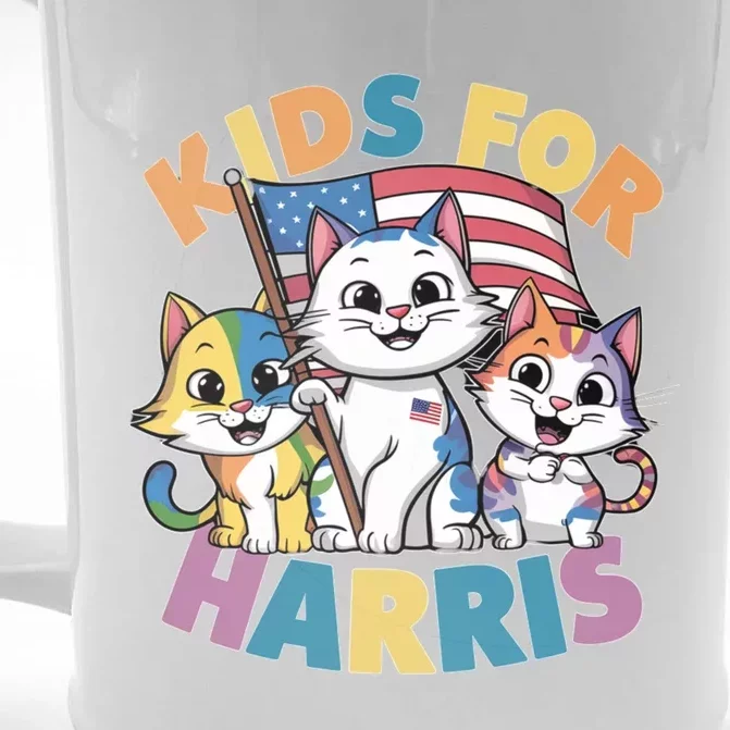 Cute For Harris Funny Cat Design Lgbt Cool Gift Front & Back Beer Stein