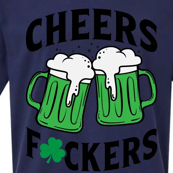 Cheers F*Ckers Hilarious St Patricks Day Sueded Cloud Jersey T-Shirt