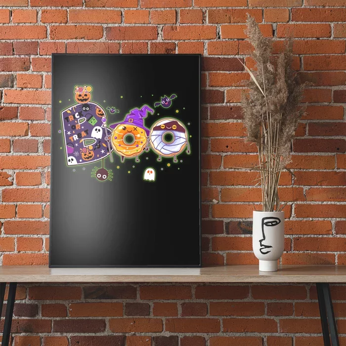 Cute Funny Halloween Boo Donuts Poster