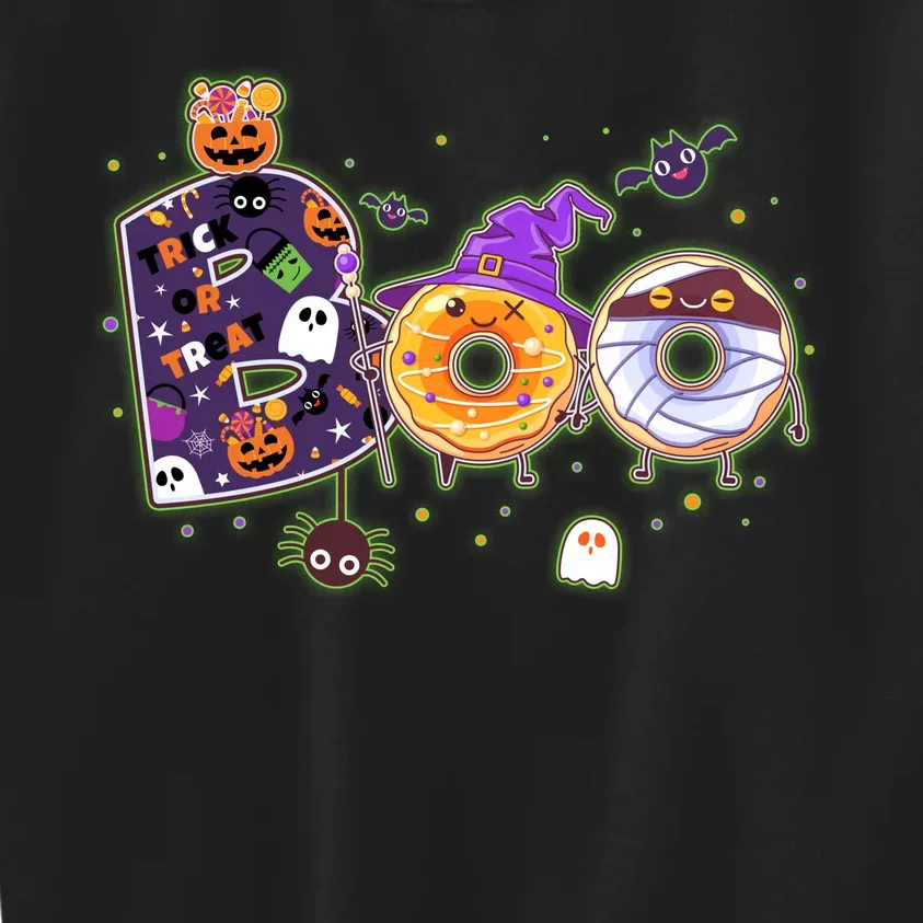 Cute Funny Halloween Boo Donuts Kids Sweatshirt