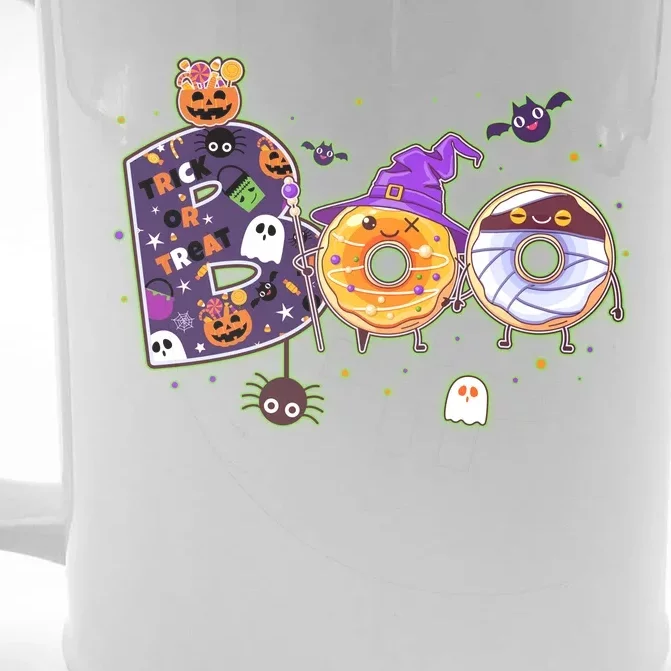 Cute Funny Halloween Boo Donuts Front & Back Beer Stein