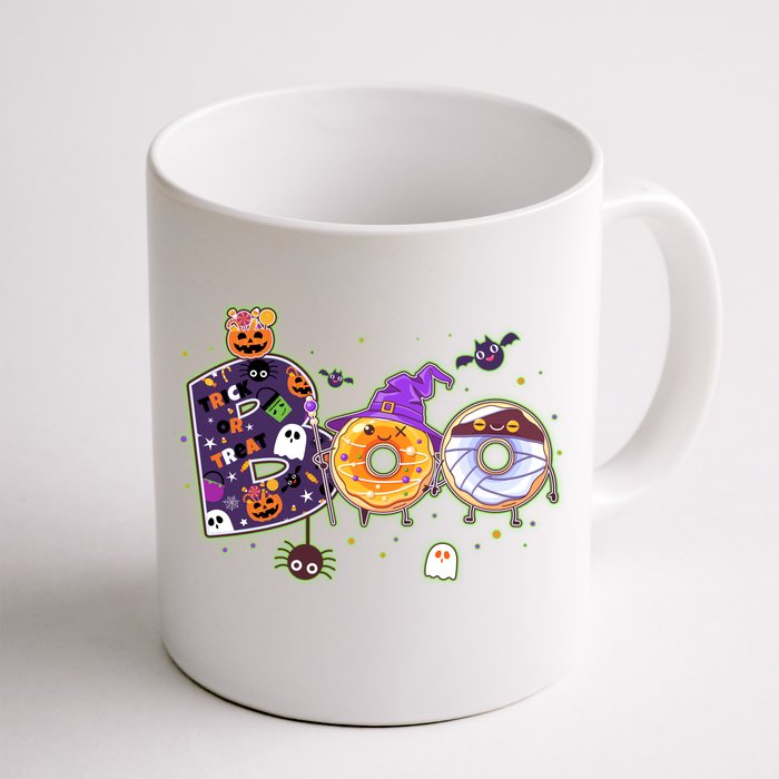 Cute Funny Halloween Boo Donuts Front & Back Coffee Mug