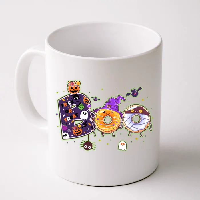 Cute Funny Halloween Boo Donuts Front & Back Coffee Mug