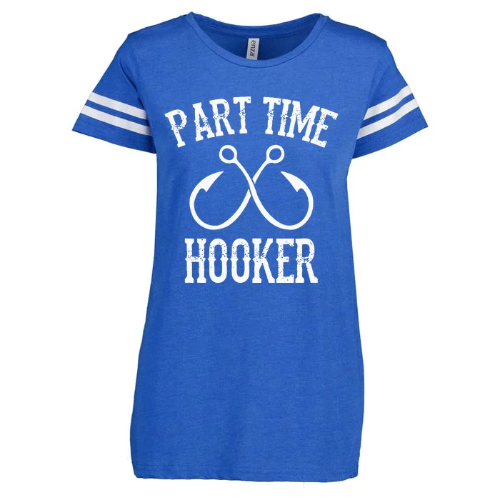 Classic Fishing Hooks Part Time Hooker Enza Ladies Jersey Football T-Shirt