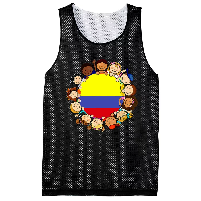 Colombia Flag Hispanic Heritage Month Colombian Mesh Reversible Basketball Jersey Tank