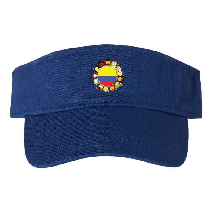 Colombia Flag Hispanic Heritage Month Colombian Valucap Bio-Washed Visor