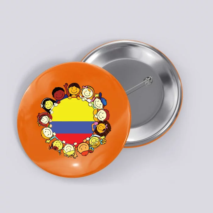 Colombia Flag Hispanic Heritage Month Colombian Button