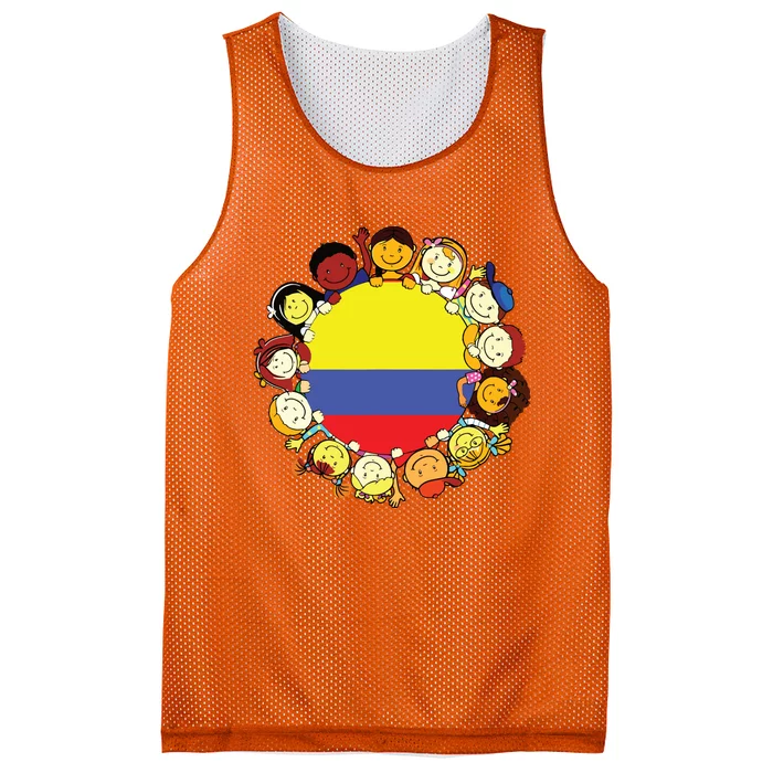 Colombia Flag Hispanic Heritage Month Colombian Mesh Reversible Basketball Jersey Tank