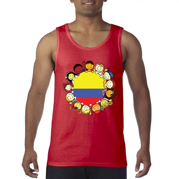 Colombia Flag Hispanic Heritage Month Colombian Tank Top