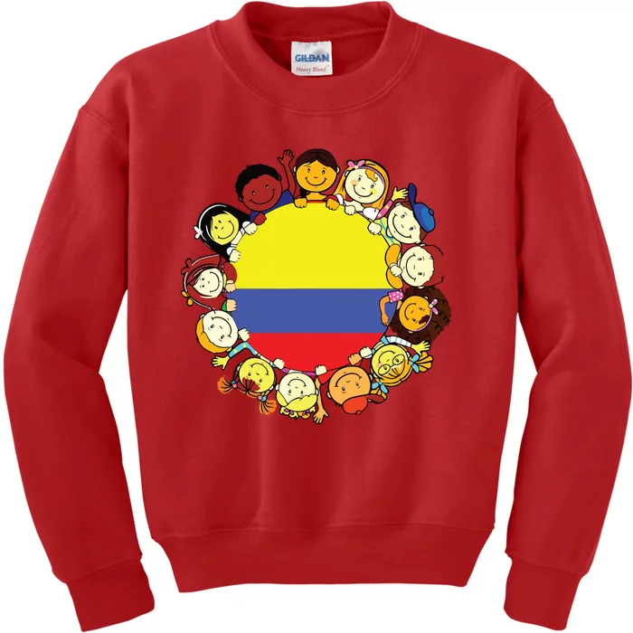 Colombia Flag Hispanic Heritage Month Colombian Kids Sweatshirt