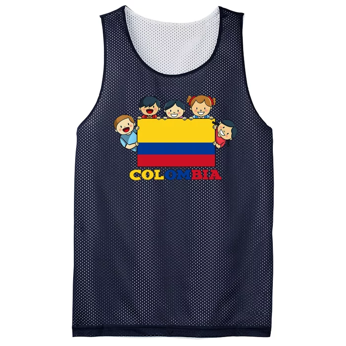 Colombia Flag Hispanic Heritage Month Colombian Mesh Reversible Basketball Jersey Tank