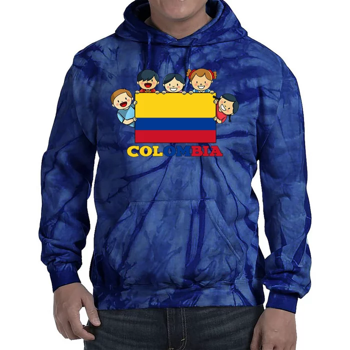 Colombia Flag Hispanic Heritage Month Colombian Tie Dye Hoodie