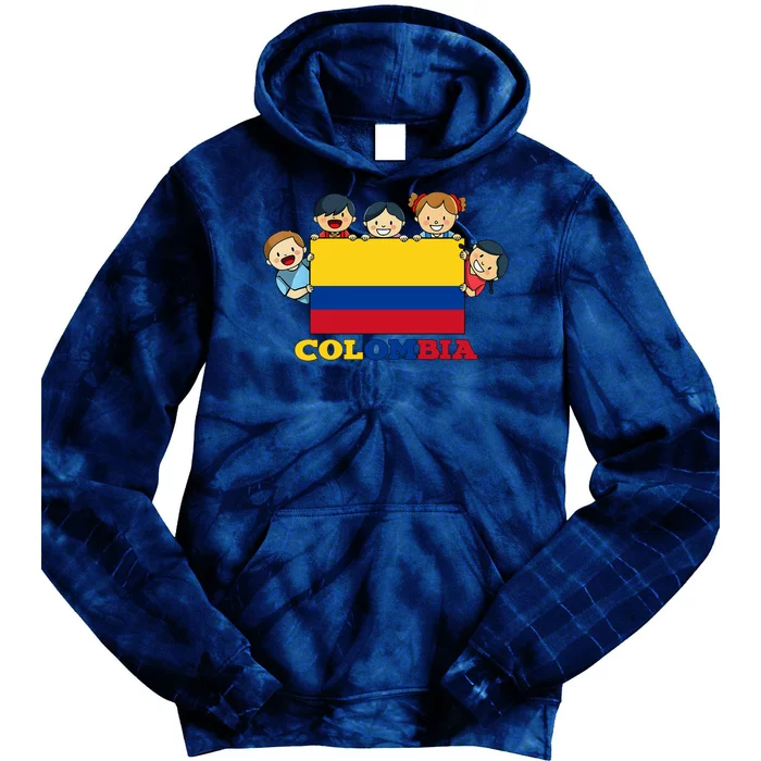 Colombia Flag Hispanic Heritage Month Colombian Tie Dye Hoodie