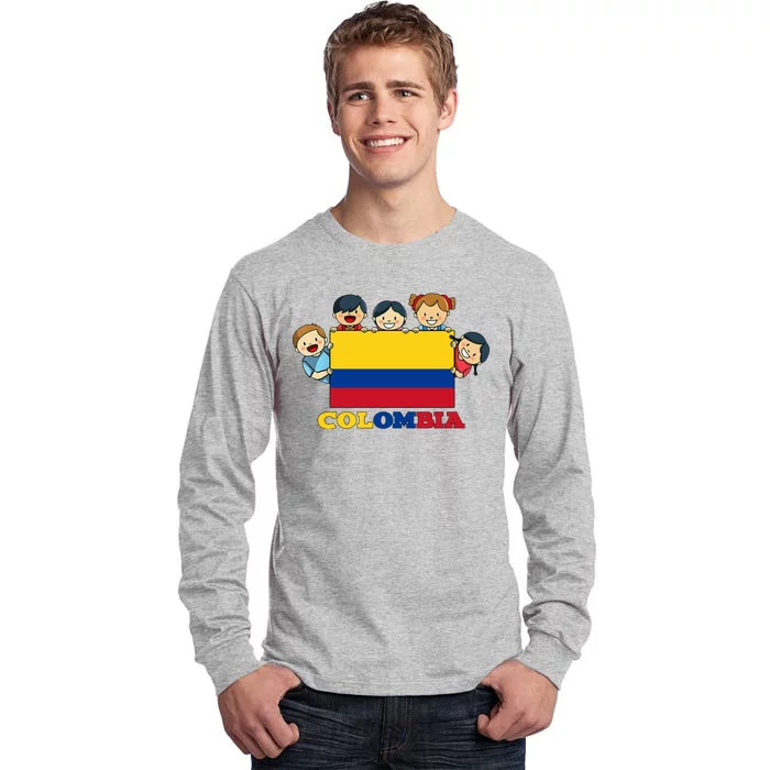 Colombia Flag Hispanic Heritage Month Colombian Tall Long Sleeve T-Shirt