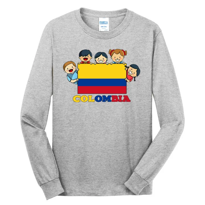 Colombia Flag Hispanic Heritage Month Colombian Tall Long Sleeve T-Shirt