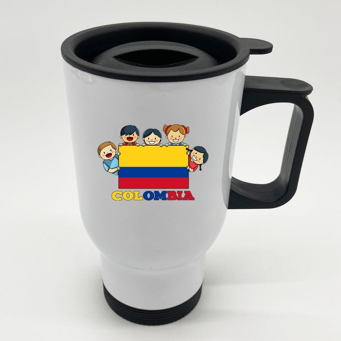 Colombia Flag Hispanic Heritage Month Colombian Front & Back Stainless Steel Travel Mug