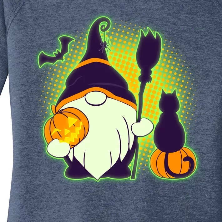 Cute Funny Halloween Gnome Women's Perfect Tri Tunic Long Sleeve Shirt