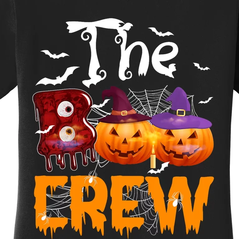 Cute Family Halloween Costume Matching Boo Crew Women's T-Shirt