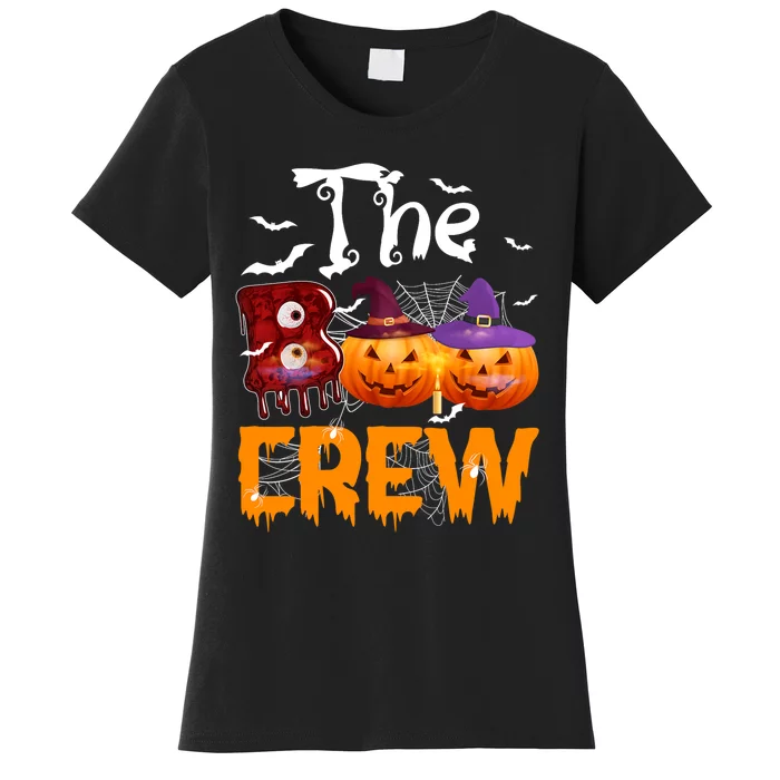 Cute Family Halloween Costume Matching Boo Crew Women's T-Shirt