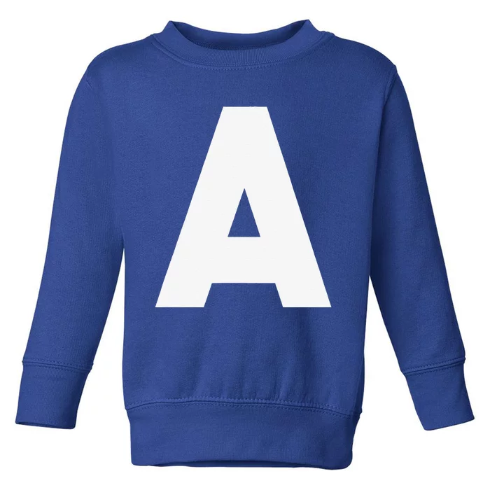 Cute Family Halloween Carnival Group Costume Letter A Toddler Sweatshirt