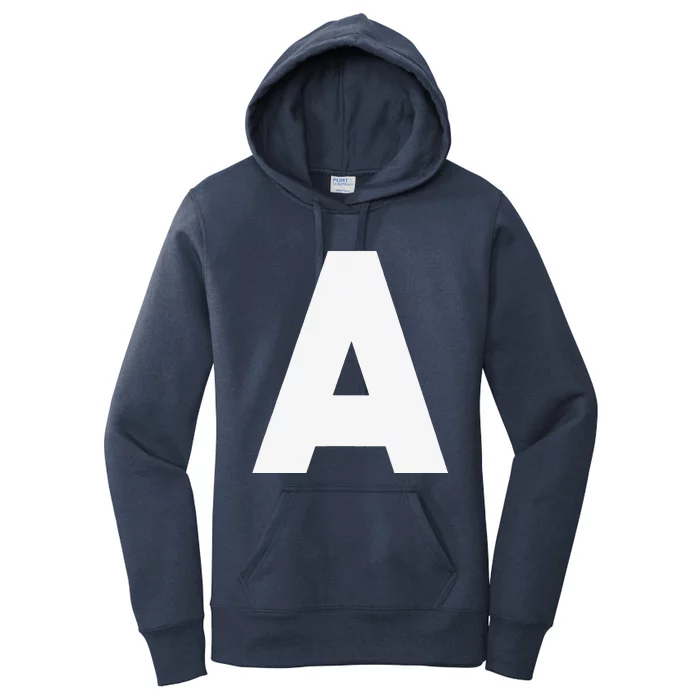 Cute Family Halloween Carnival Group Costume Letter A Women's Pullover Hoodie