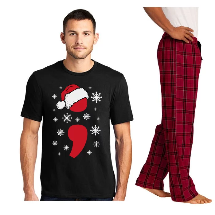 Christmas Funnytal Health Anxiety Depression Project Semicolon Pajama Set