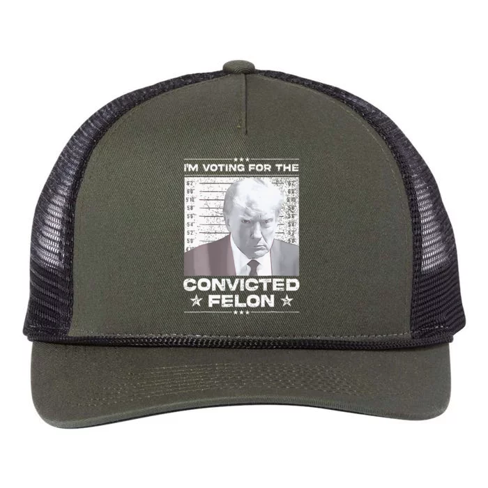 Convicted Felon IM Voting Convicted Retro Rope Trucker Hat Cap