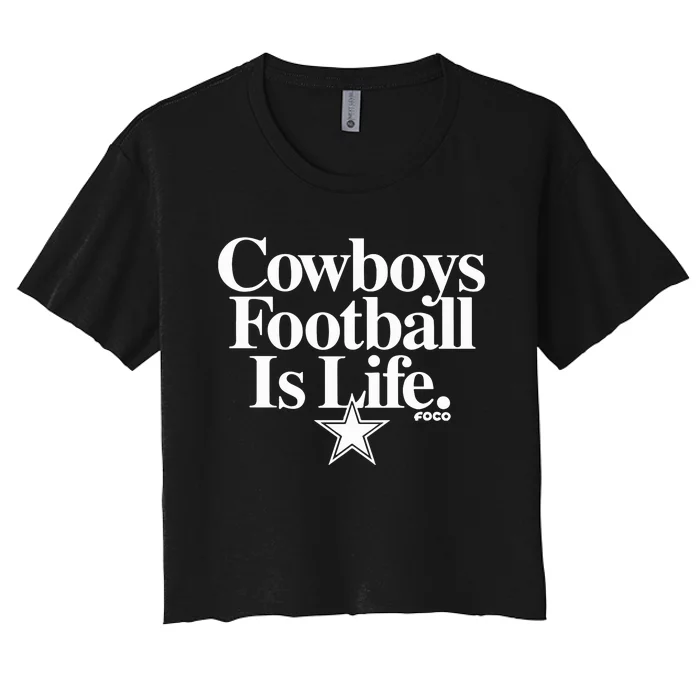 Cowboys Football Is Life Foco Women's Crop Top Tee