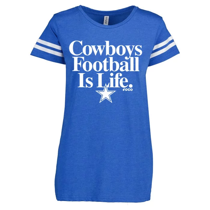 Cowboys Football Is Life Foco Enza Ladies Jersey Football T-Shirt