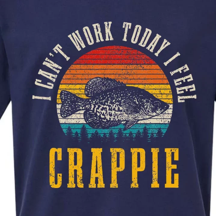 Crappie Fishing I CanT Work Today I Feel Crappie Funny Fish Sueded Cloud Jersey T-Shirt