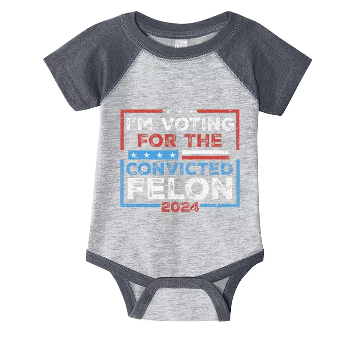 Convicted Felon IM Voting Convicted Felon 2024 Infant Baby Jersey Bodysuit