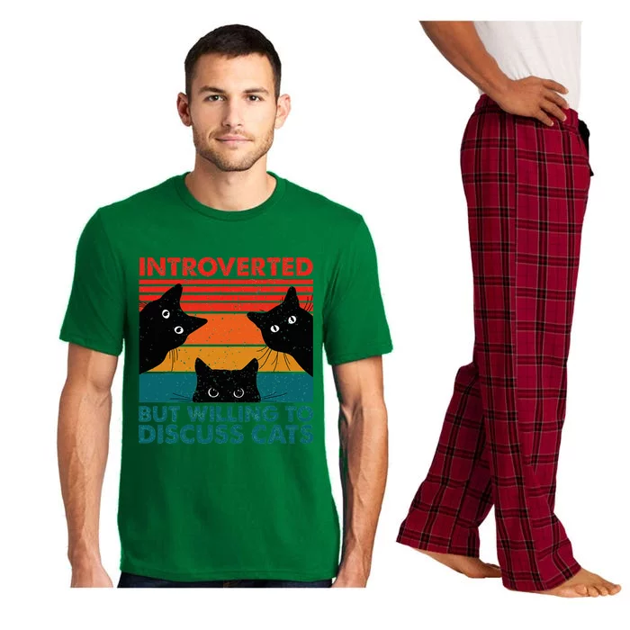 Cat Funny Introverted But Willing To Discuss Cats Pajama Set