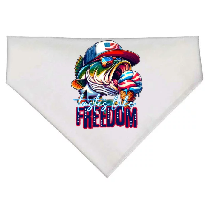 Cool Fish Ice Cream Taste Like Freedom USA-Made Doggie Bandana