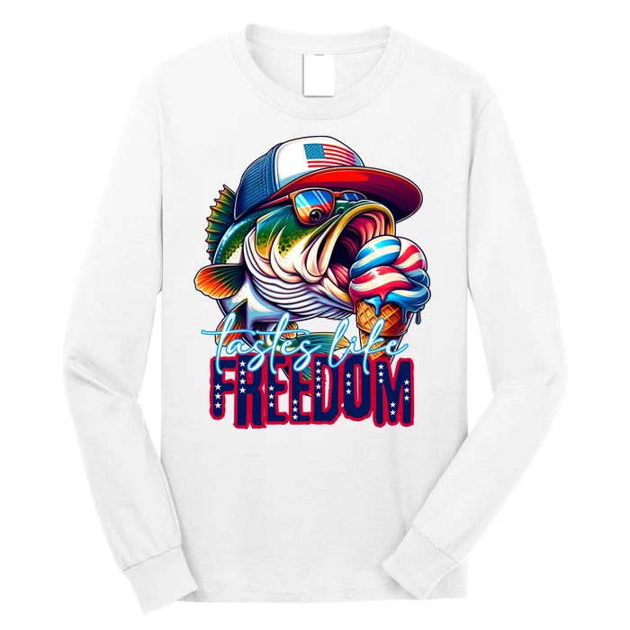 Cool Fish Ice Cream Taste Like Freedom Long Sleeve Shirt