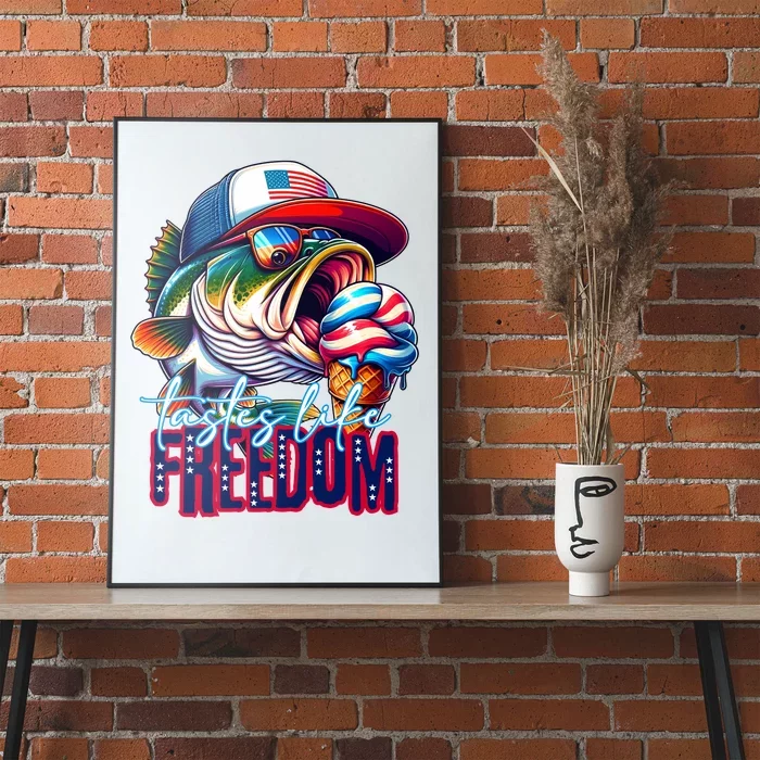 Cool Fish Ice Cream Taste Like Freedom Poster