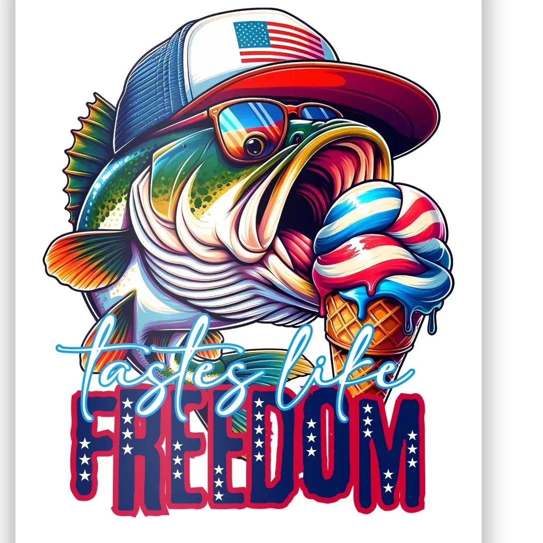 Cool Fish Ice Cream Taste Like Freedom Poster