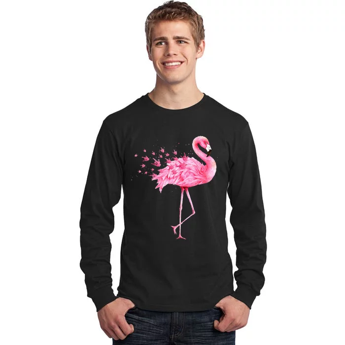 Cute Flamingo I Love You ASL American Sign Language Tall Long Sleeve T-Shirt