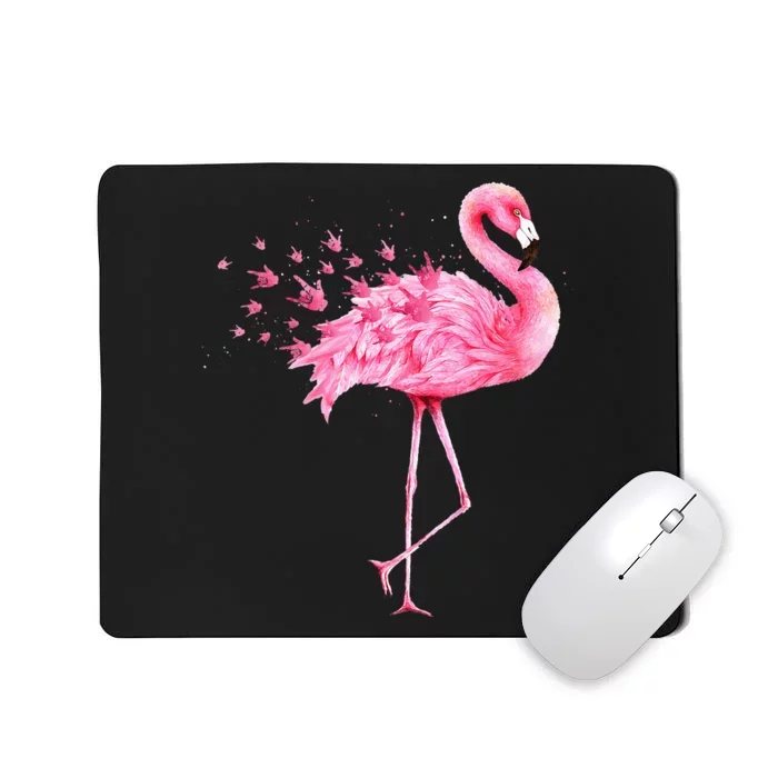 Cute Flamingo I Love You ASL American Sign Language Mousepad