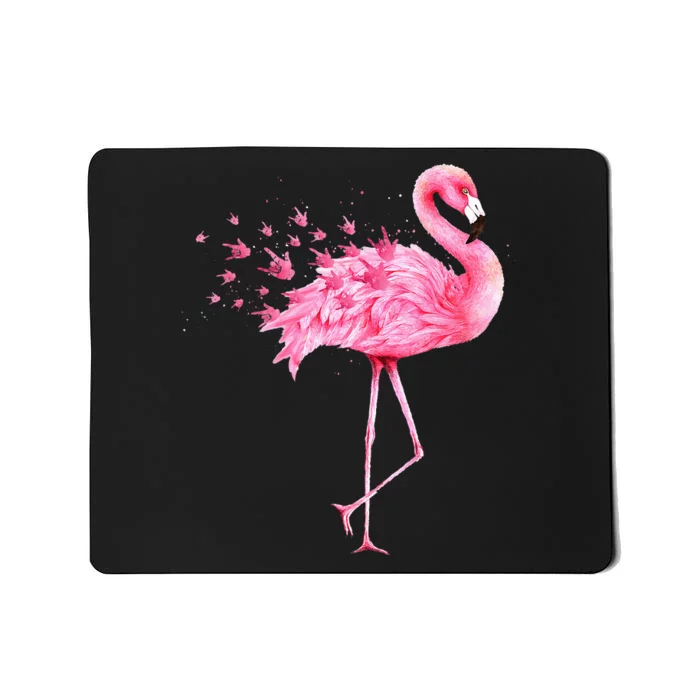 Cute Flamingo I Love You ASL American Sign Language Mousepad