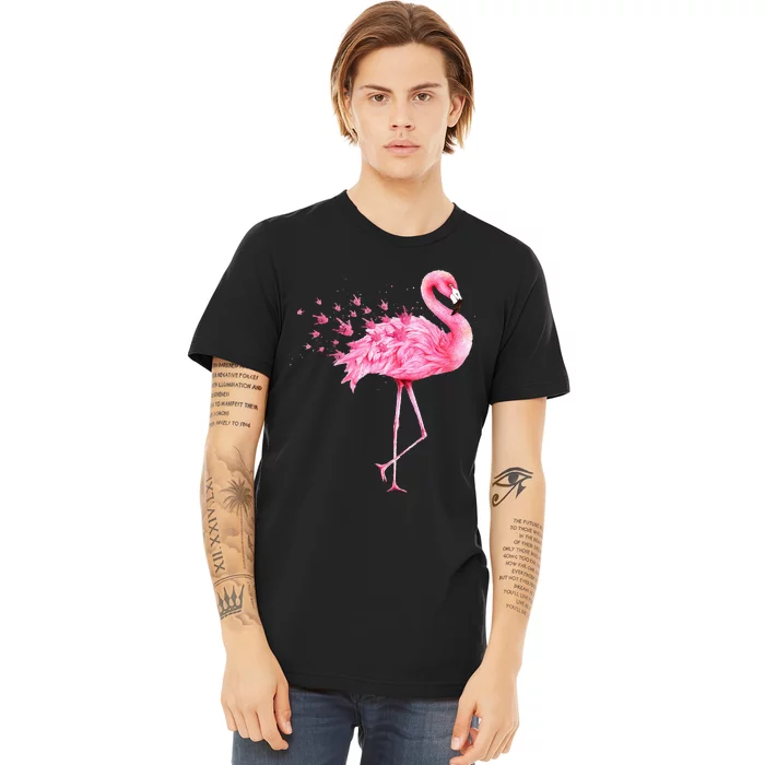 Cute Flamingo I Love You ASL American Sign Language Premium T-Shirt