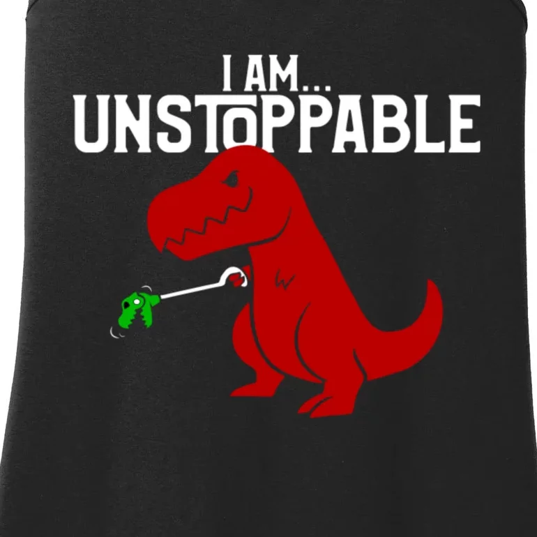 Cute & Funny I Am Unstoppable TRex Dinosaur Ladies Essential Tank