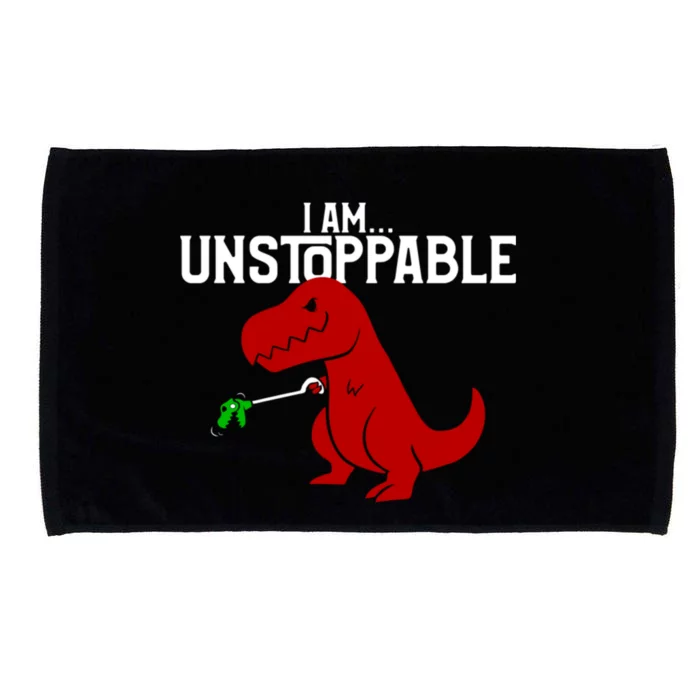 Cute & Funny I Am Unstoppable TRex Dinosaur Microfiber Hand Towel