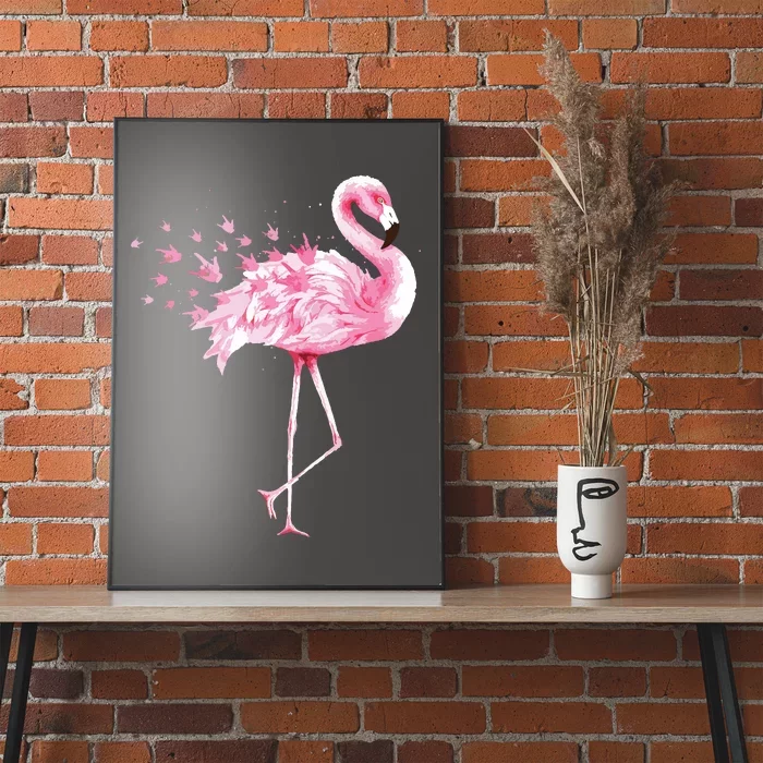 Cute Flamingo I Love You ASL American Sign Language Poster