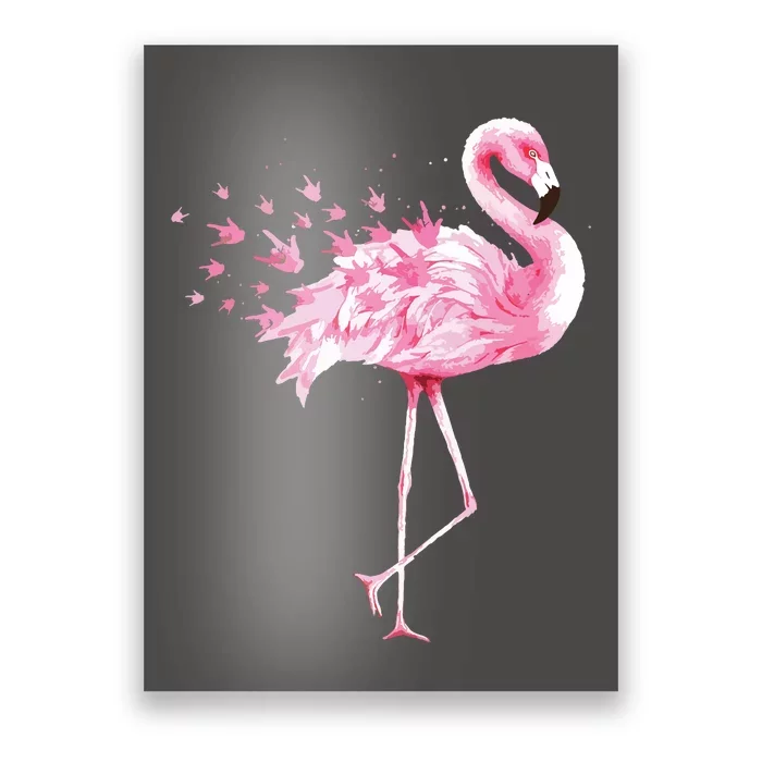 Cute Flamingo I Love You ASL American Sign Language Poster