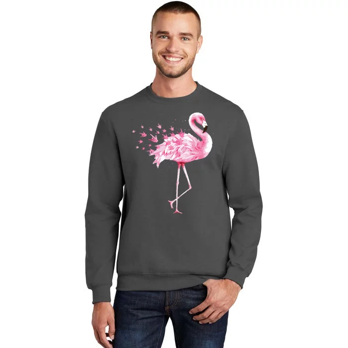 Cute Flamingo I Love You ASL American Sign Language Tall Sweatshirt