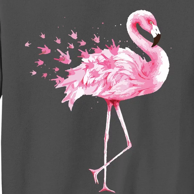 Cute Flamingo I Love You ASL American Sign Language Tall Sweatshirt