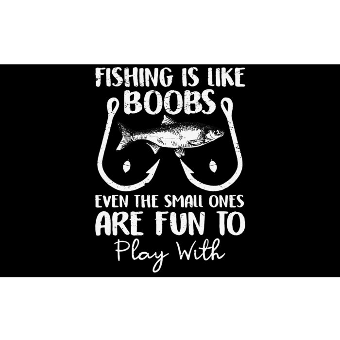 Cute Fishing Is Like Boobs Funny Quote Gifts Bumper Sticker