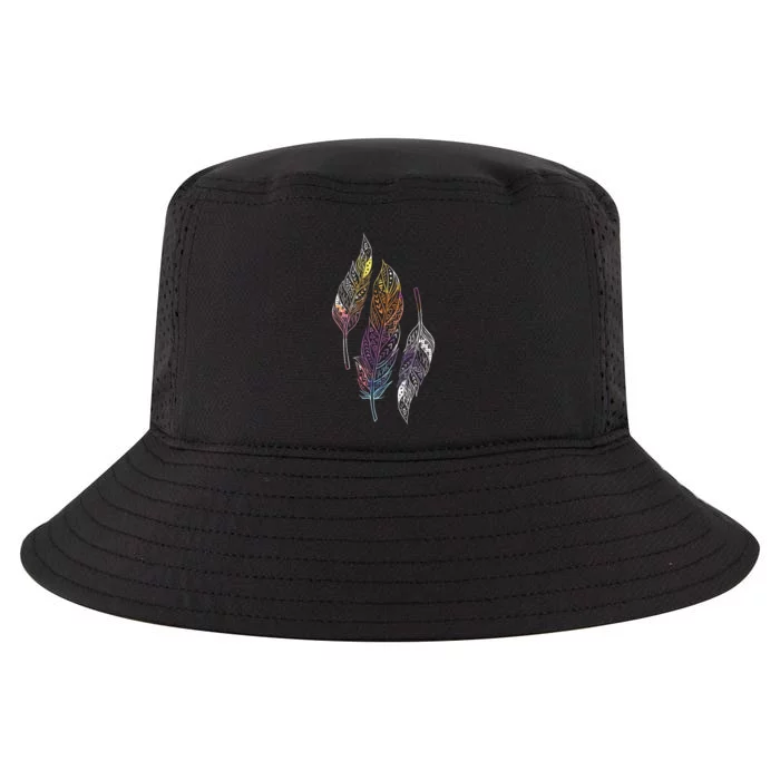 Colorful Feathers Indigenous People Indian Native American Cool Comfort Performance Bucket Hat