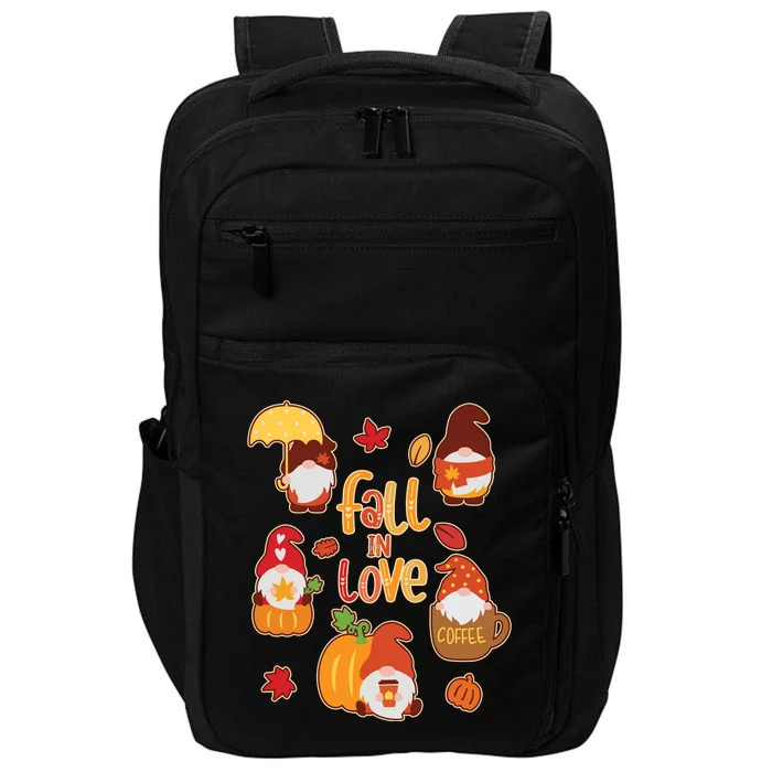 Cute Fall In Love Autumn Gnomes Impact Tech Backpack